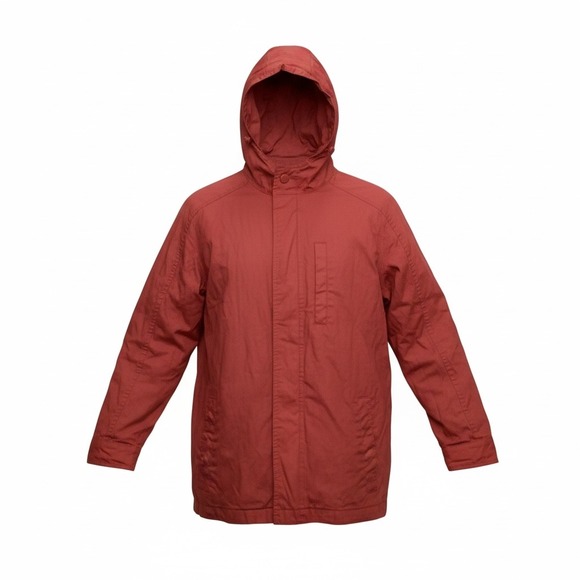 Dockers Other - Dockers Mens Hooded Jacket Red Medium Waterproof Zip Up Windbreaker